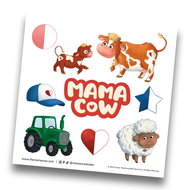 the mama cow stickers